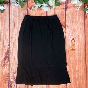 CHICO'S Travelers Slinky Black Midi Skirt 1630